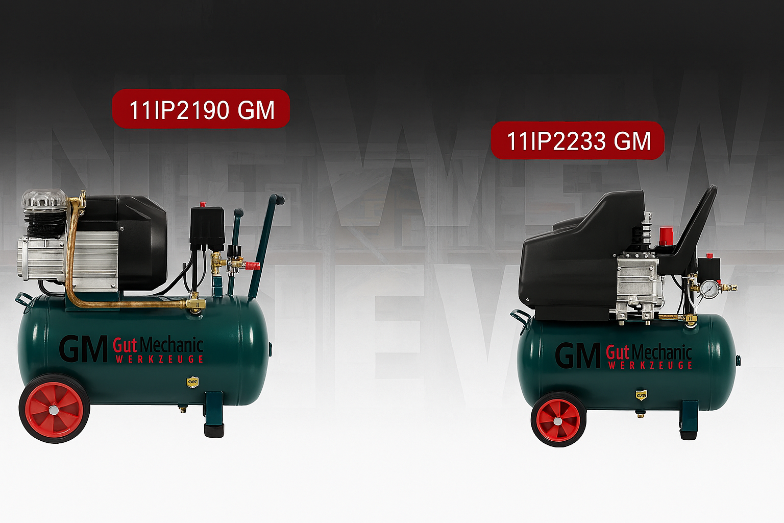 GUT MECHANIC Air Compressors — 24L & 50L